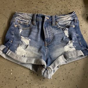 celebrity pink light blue jean shorts size 26